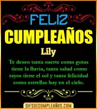 Frases de Cumpleaños Lily